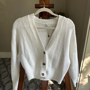 White Knit Cardigan